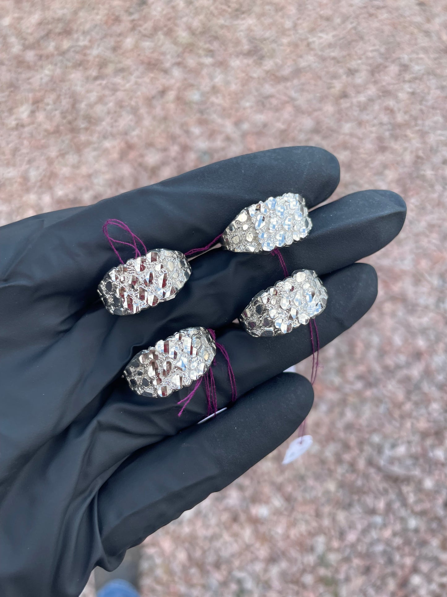 Nugget Rings medium 925 Solid Silver