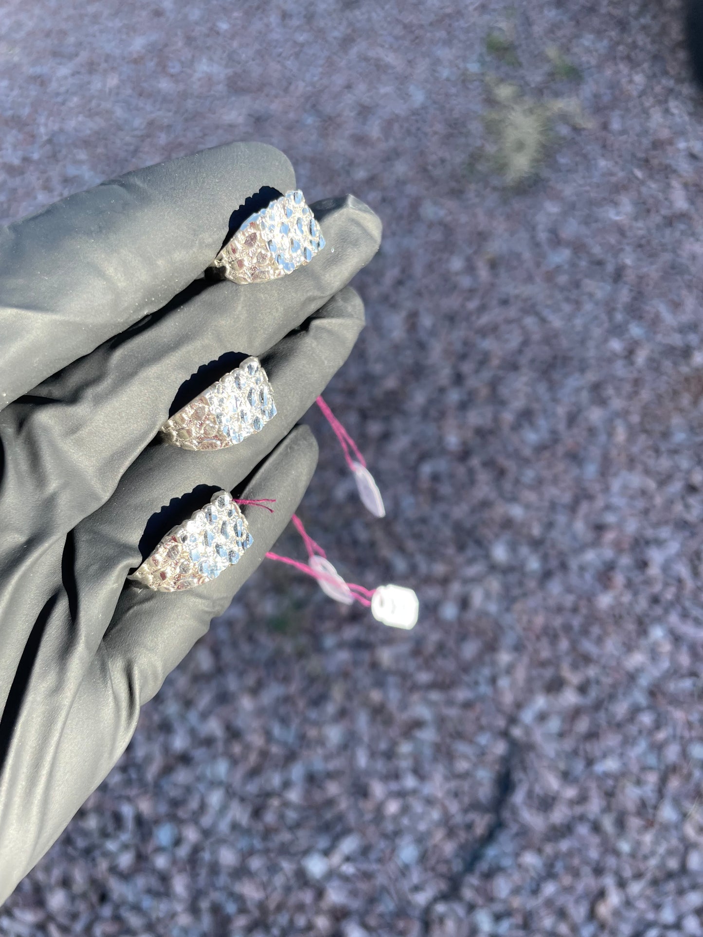 Nugget Rings medium 925 Solid Silver