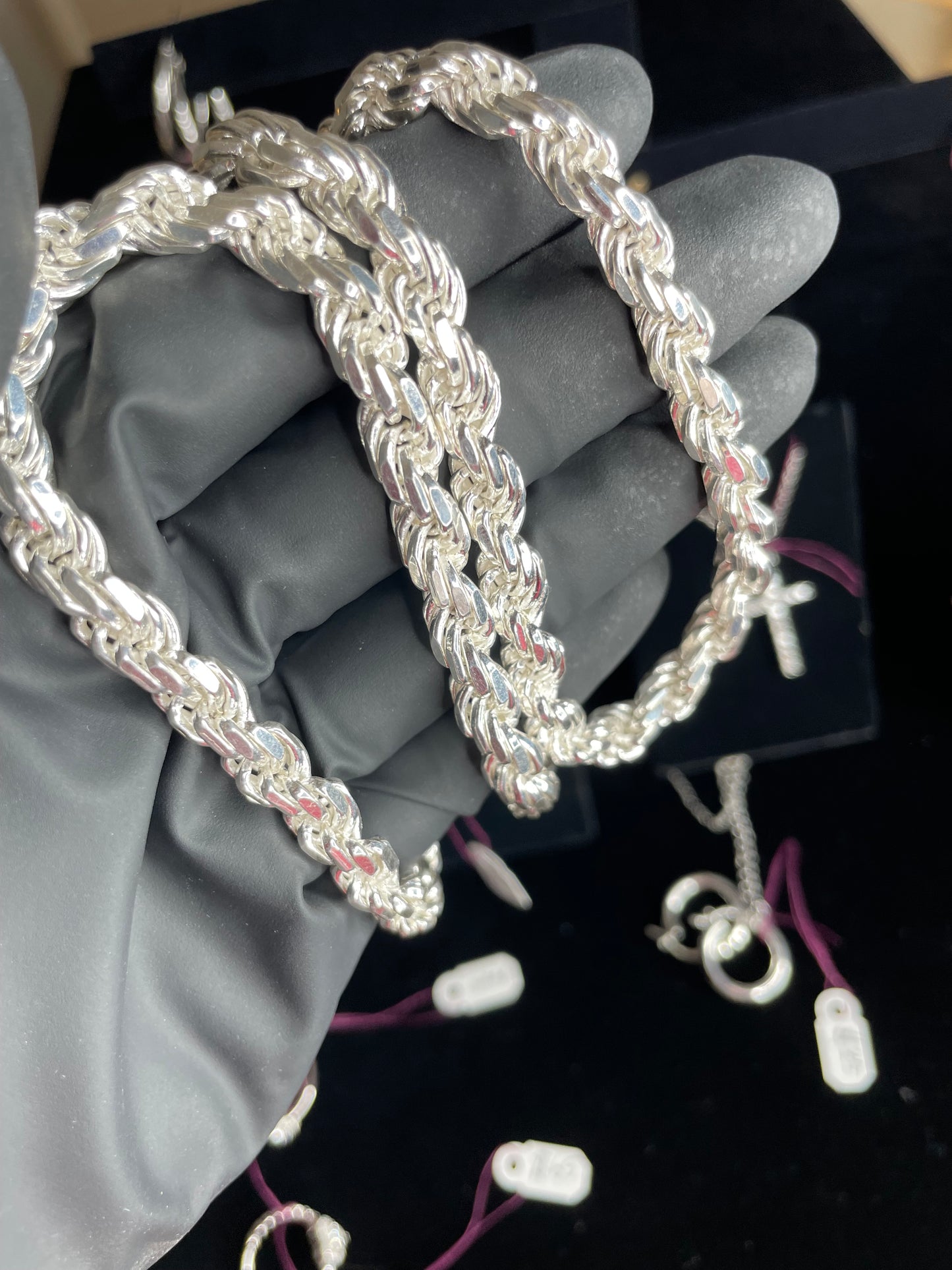 7mm Solid Rope chain 925 Silver