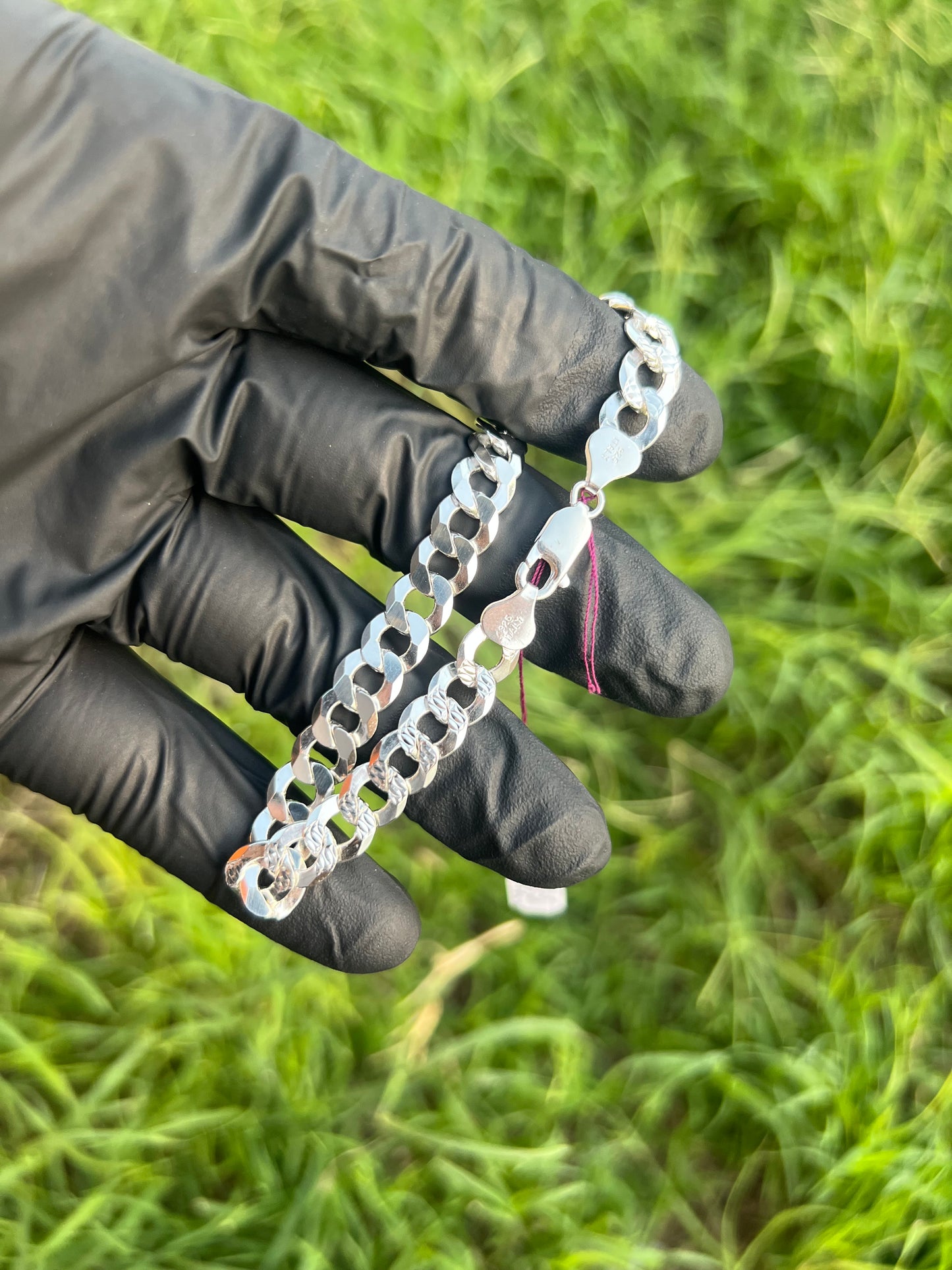 7.8mm Diamond Cut Curb Bracelet