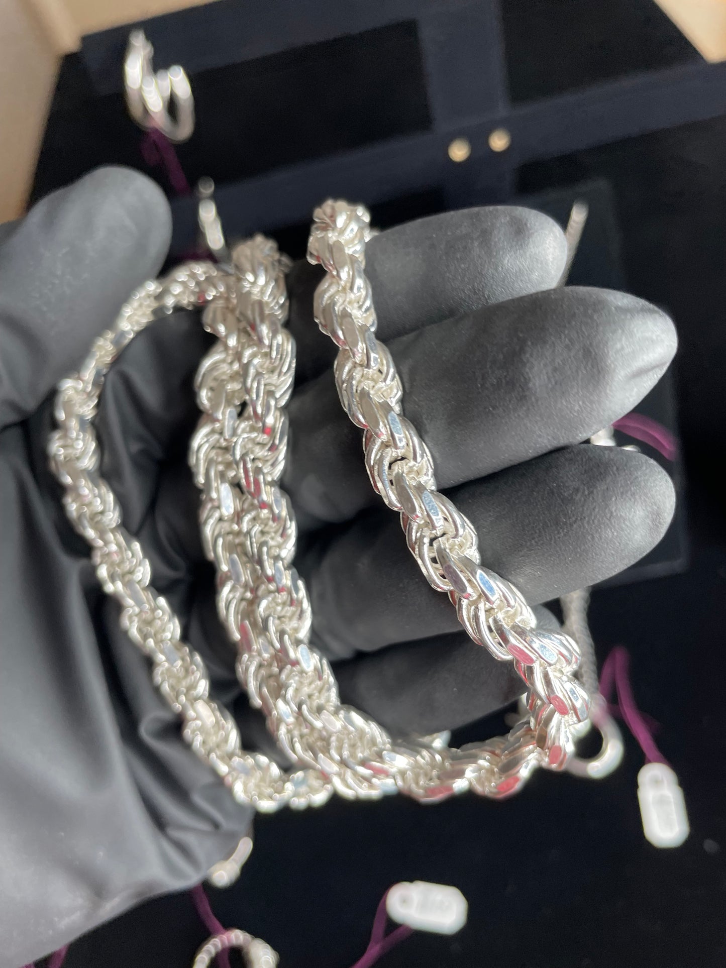 7mm Solid Rope chain 925 Silver