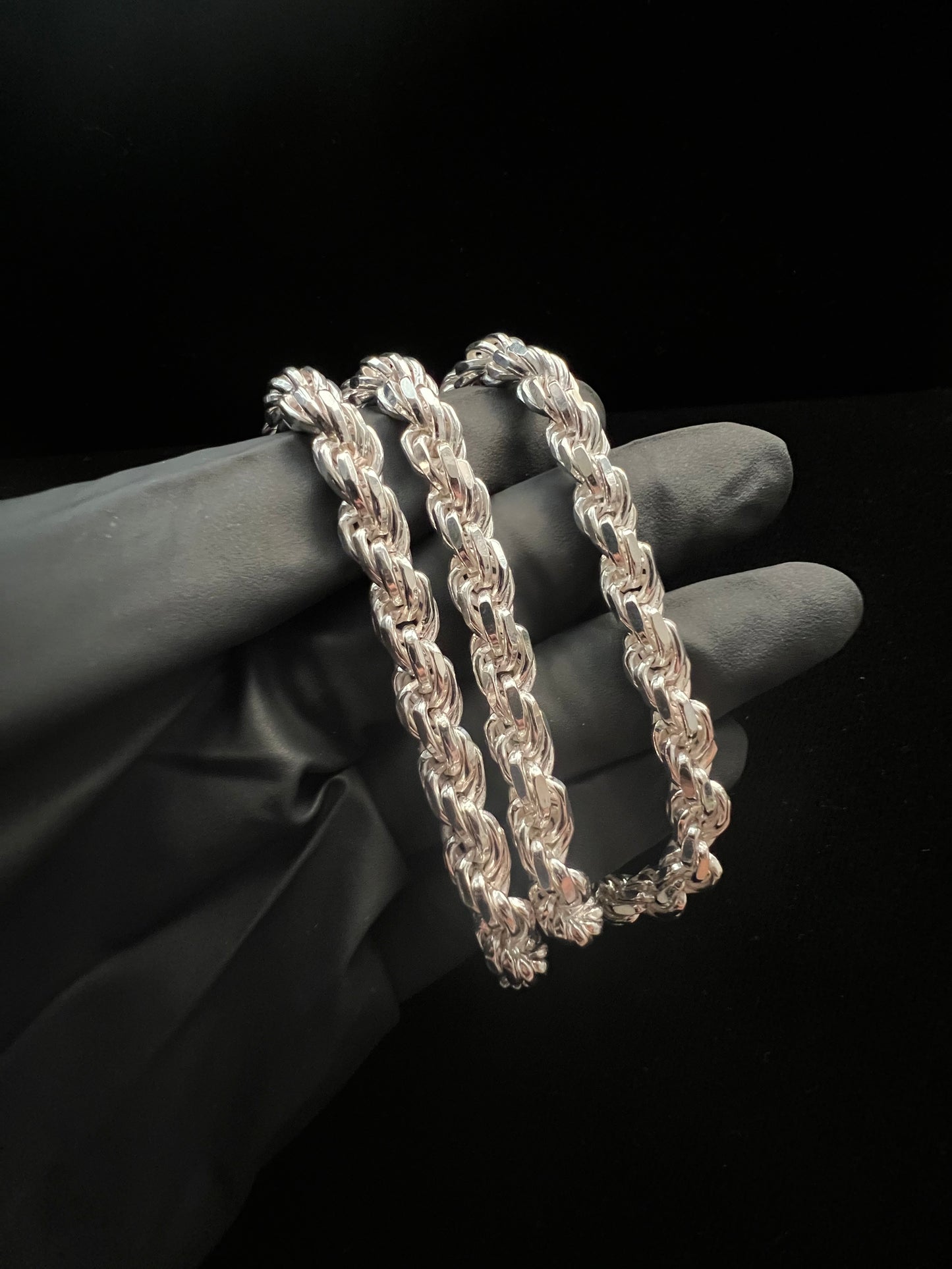 7.5mm Diamond Cut Rope Chain