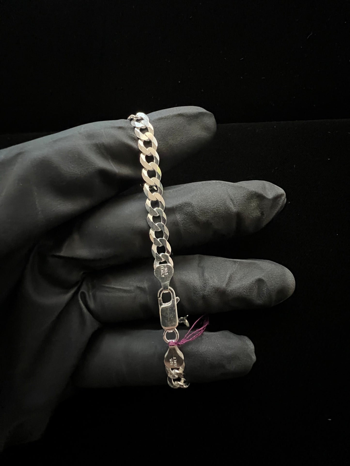 5.9mm Curb Diamond Cut Bracelet