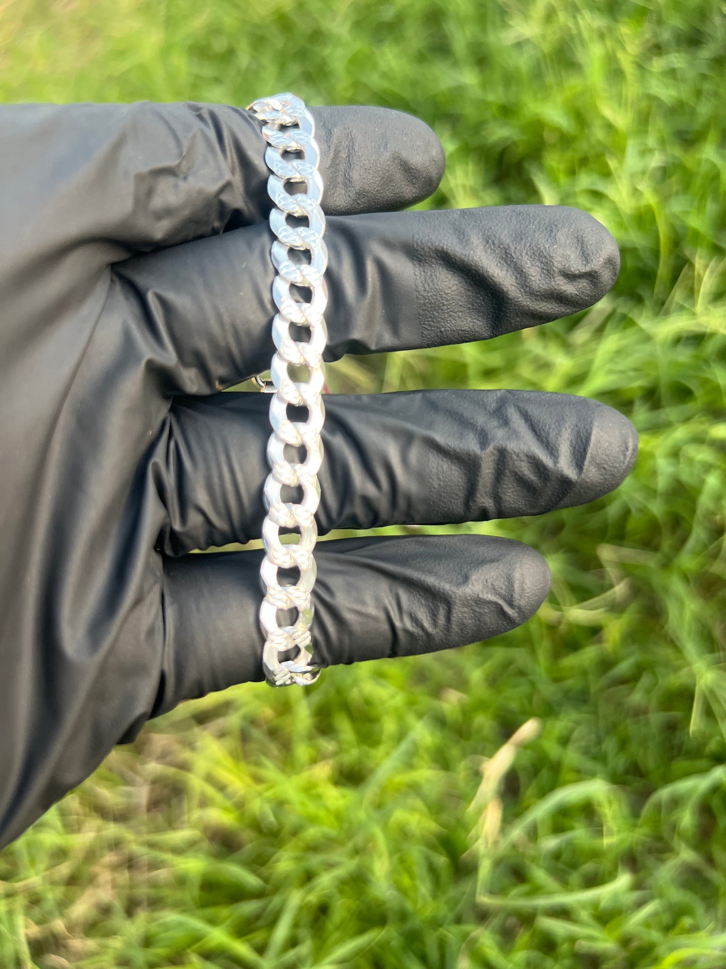 7.8mm Diamond Cut Curb Bracelet