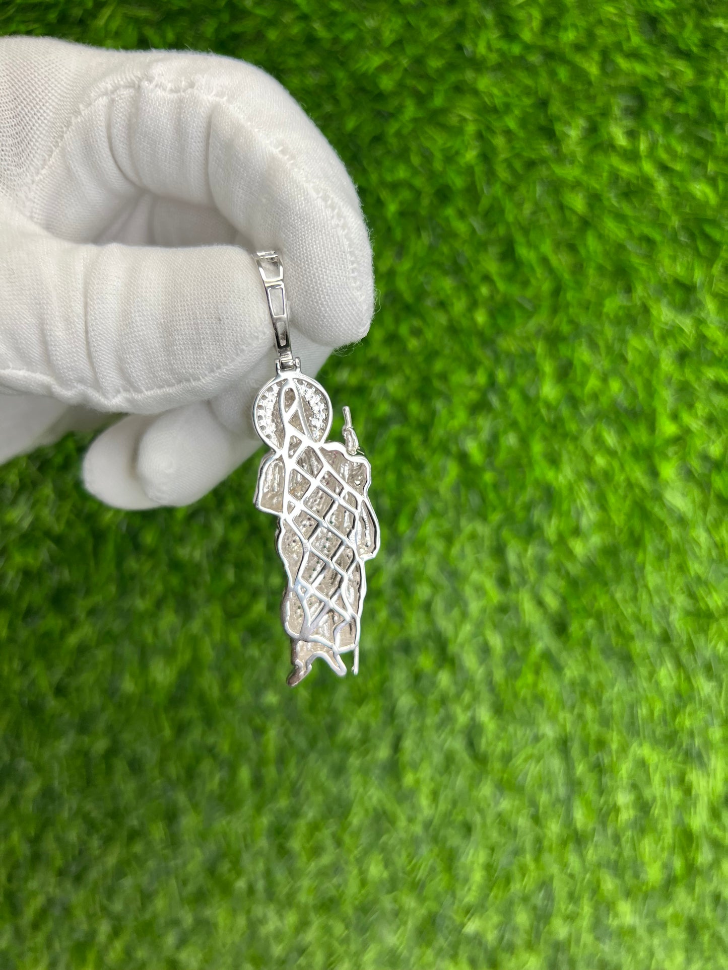 Iced Out Colored Saint Jude Pendant