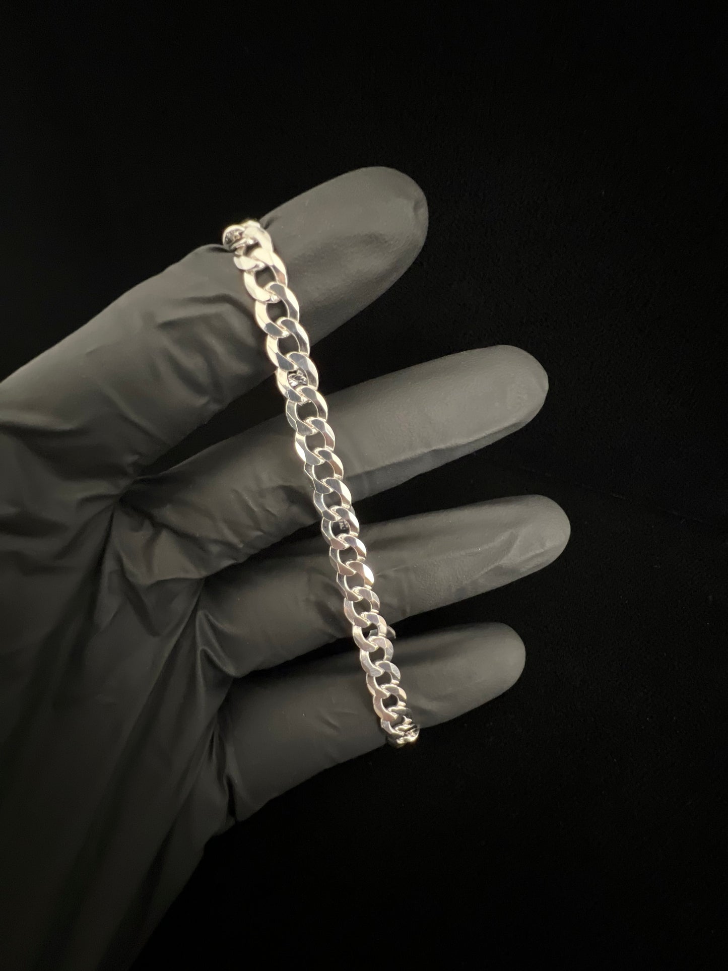 6.1mm Curb Diamond Cut Bracelet