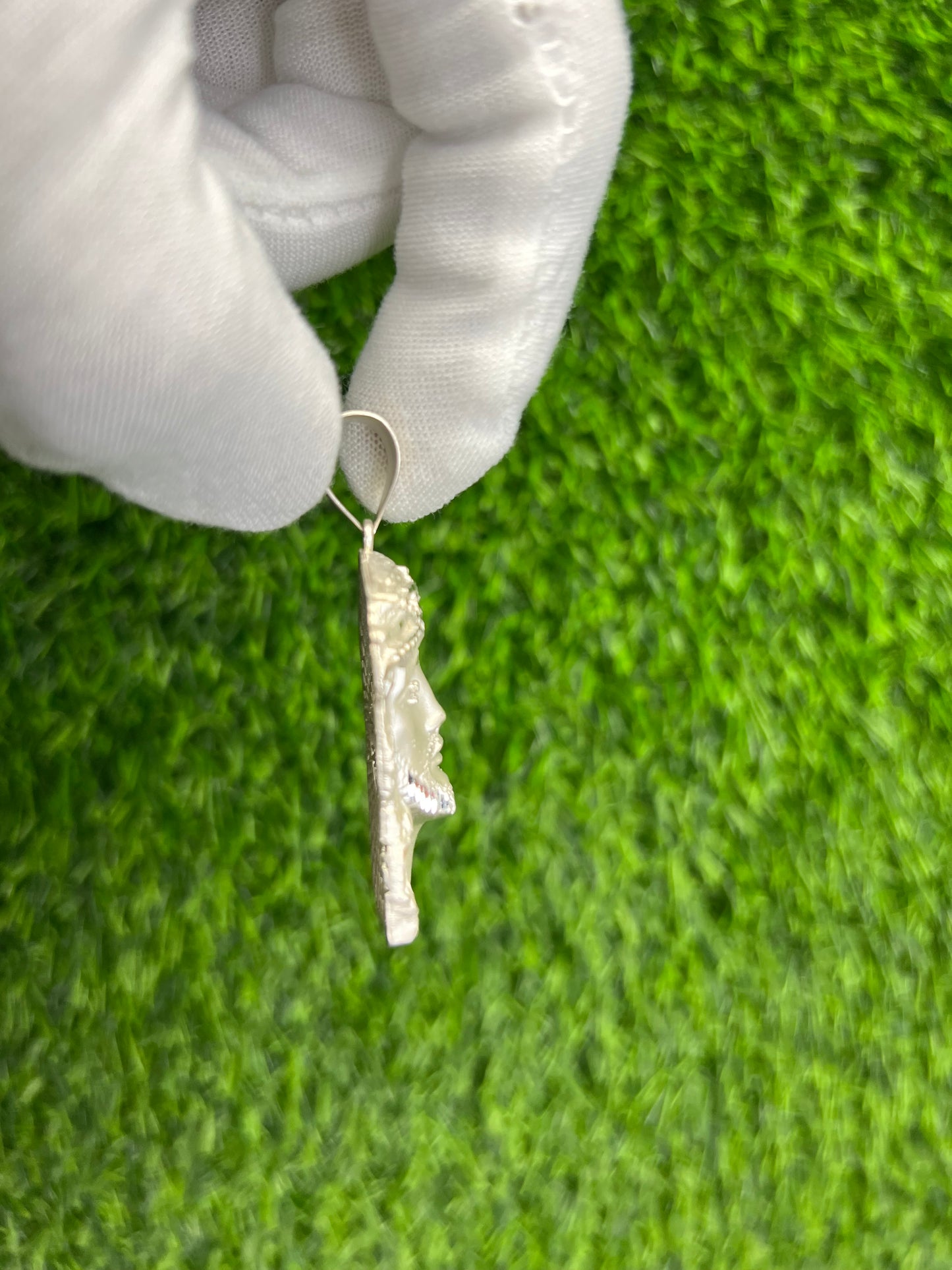 Diamond Cut Jesus Eye CZ Pendant