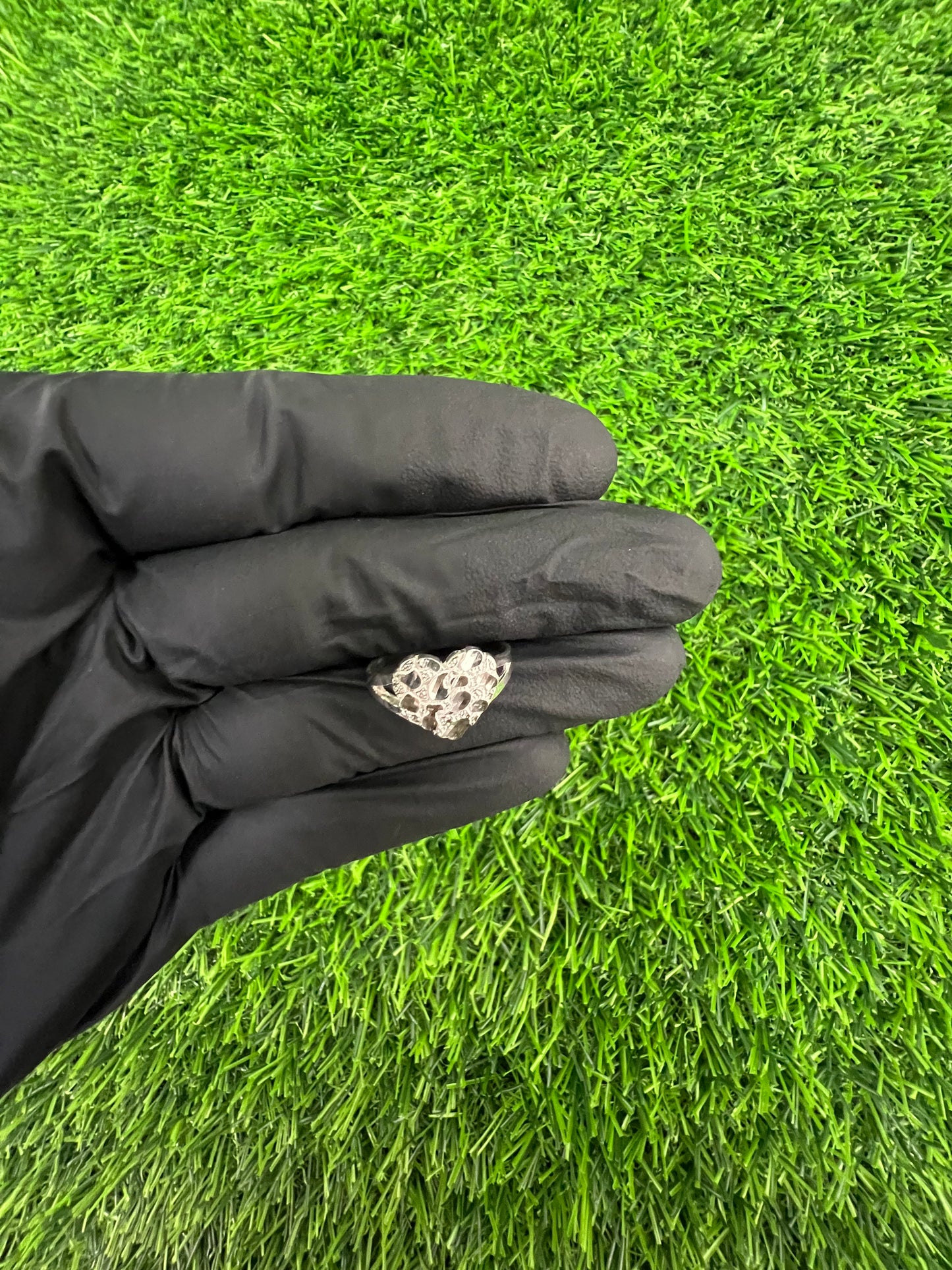 Flat Heart Nugget Ring