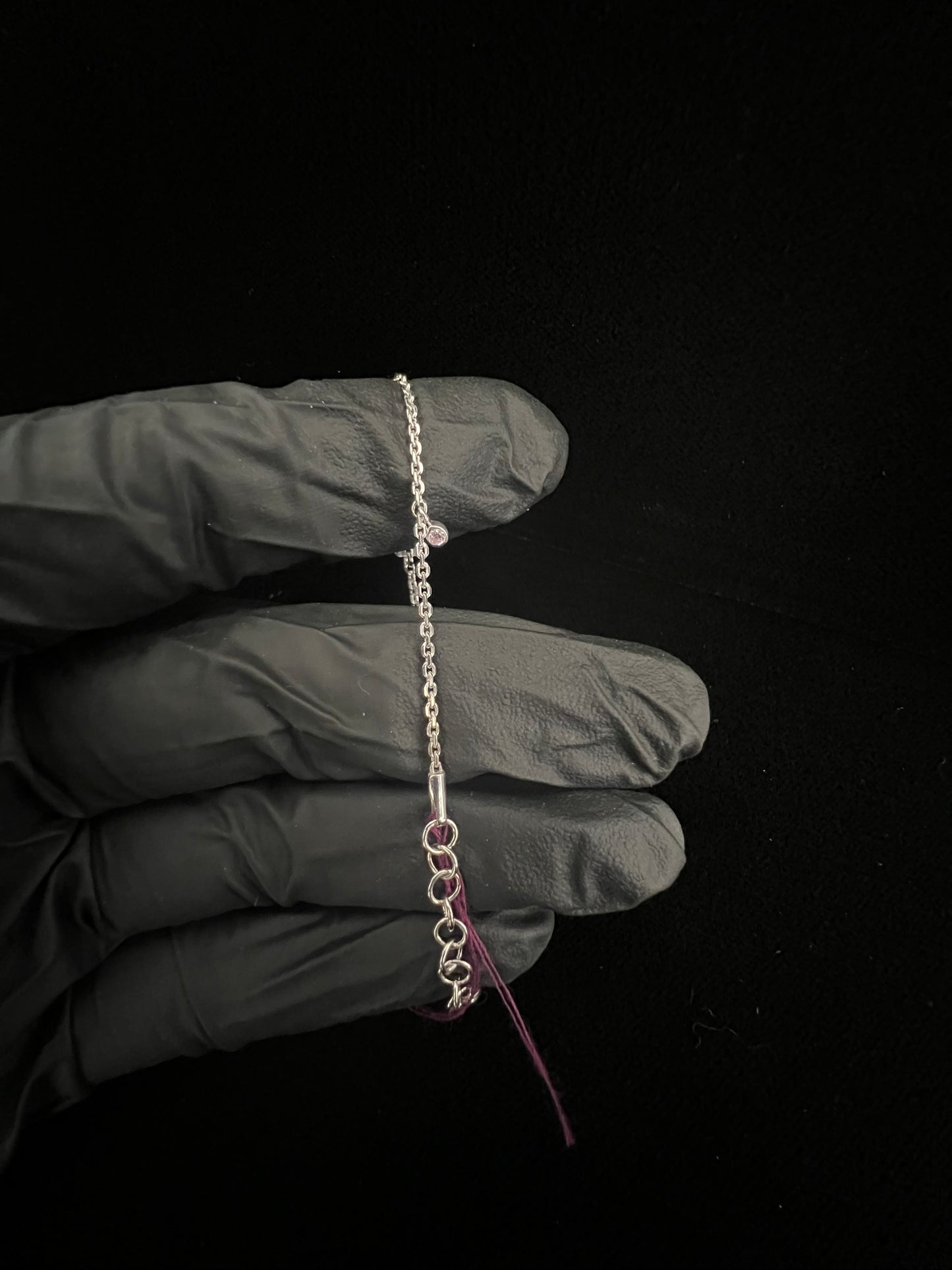 Baby Bracelet Pink CZ ￼