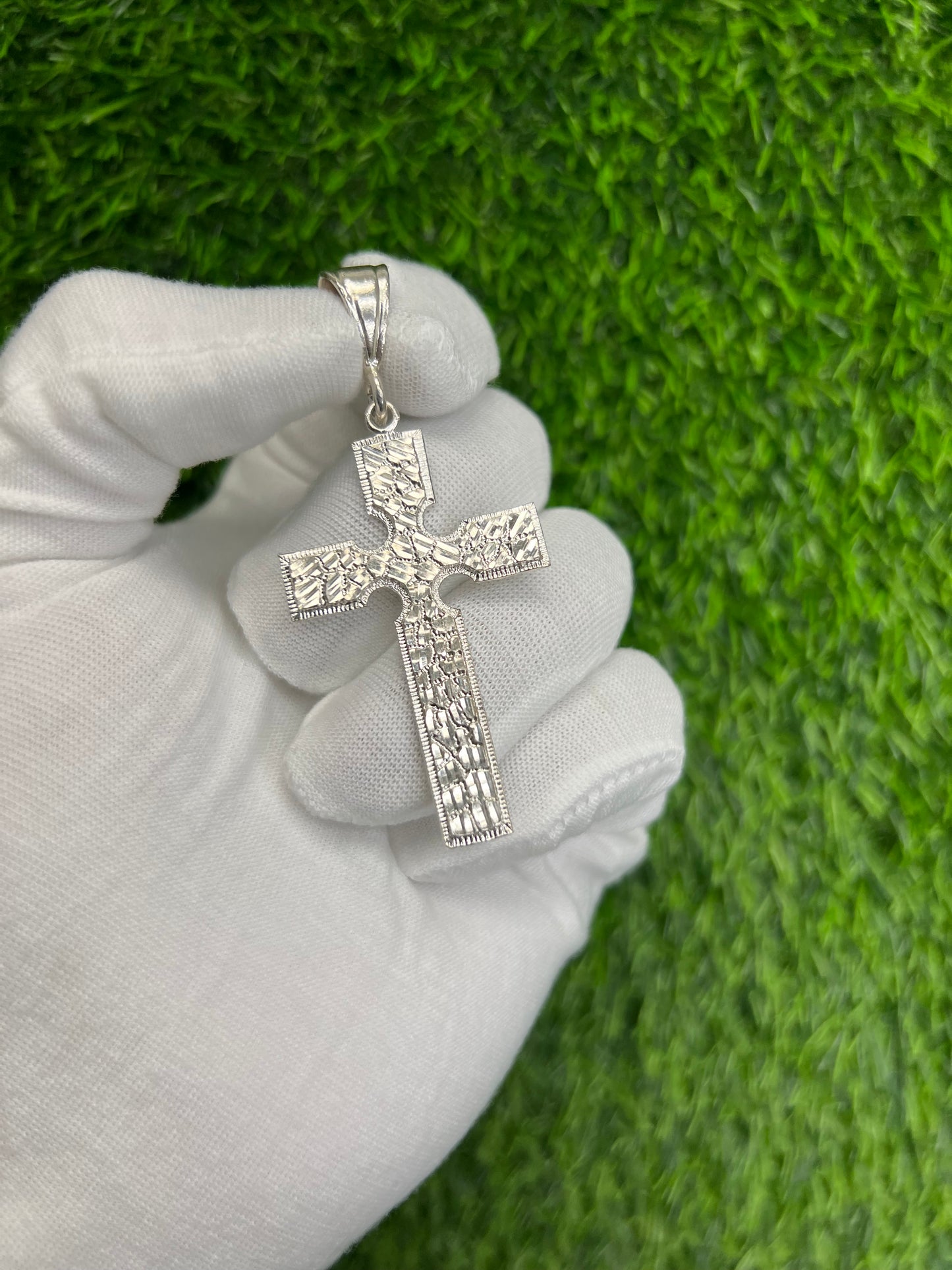 Full Nugget Cross Pendant