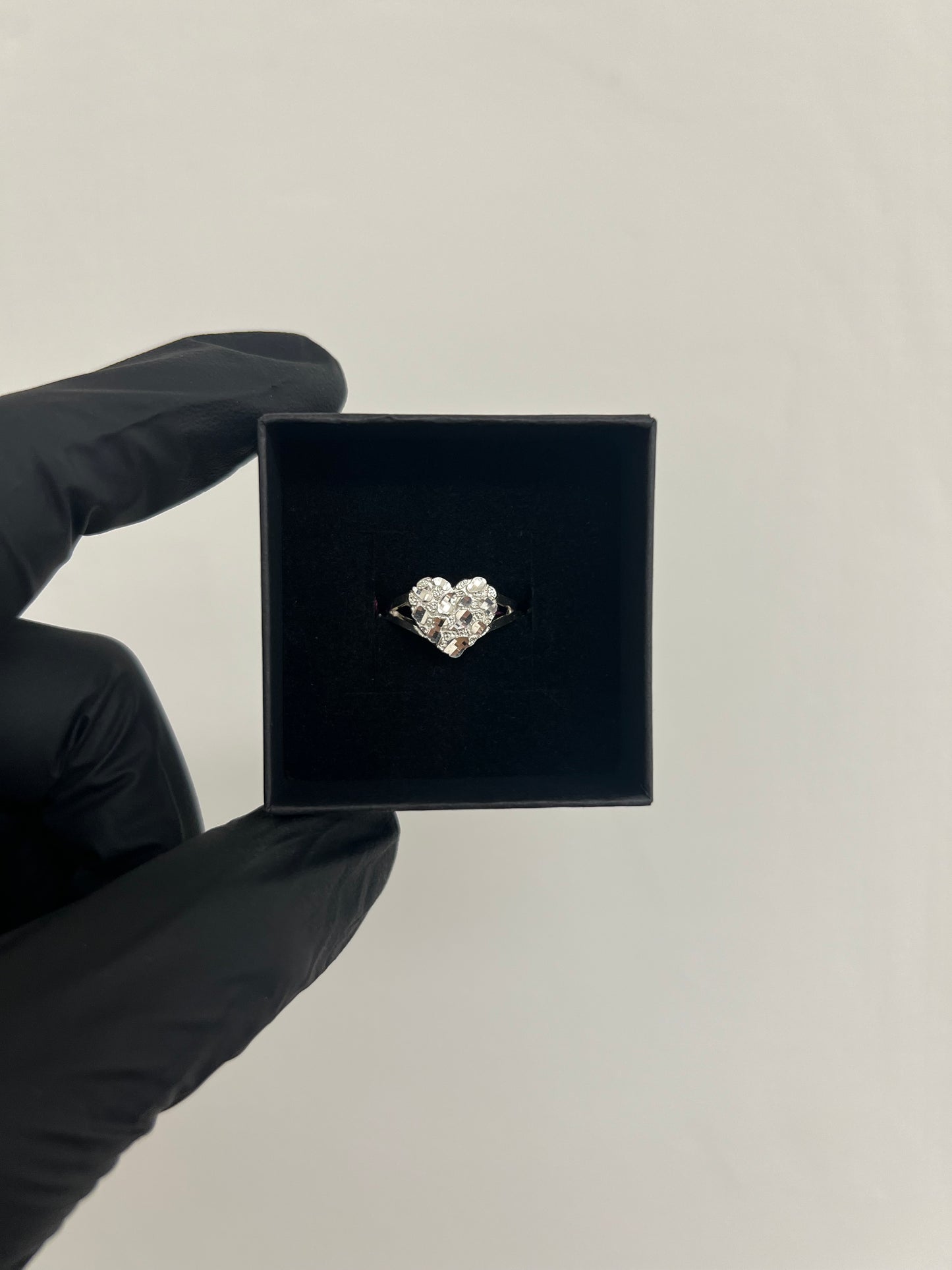 Flat Heart Nugget Ring