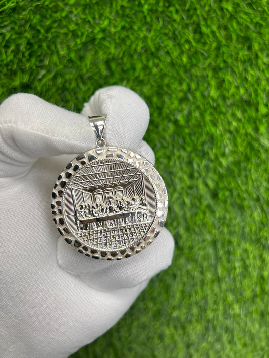 Round Nugget Last Supper Pendant