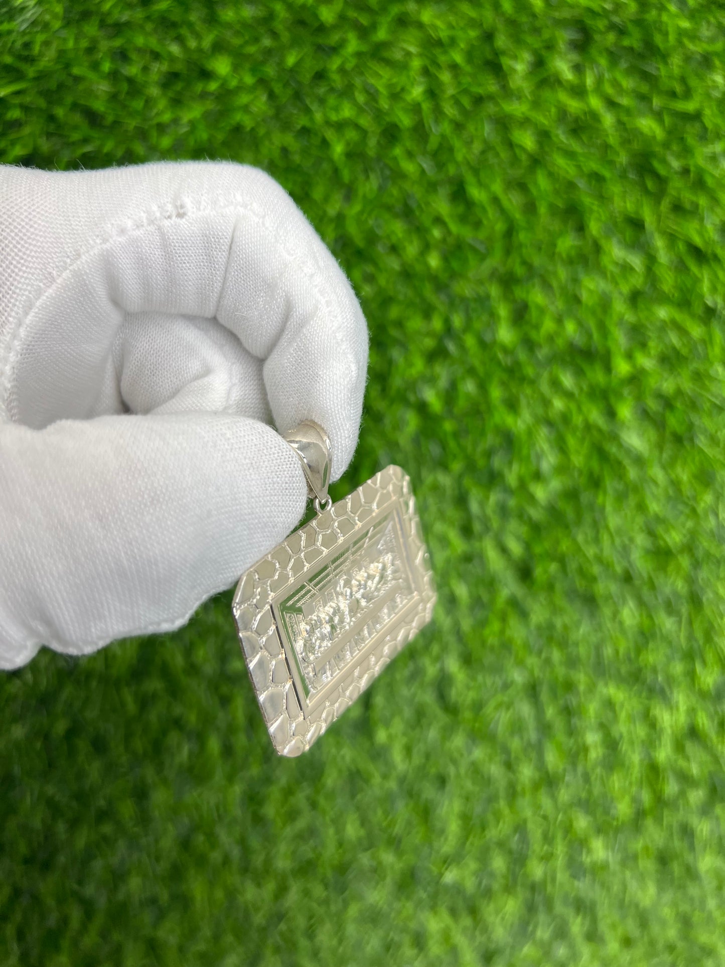 Square Nugget Last Supper Pendant