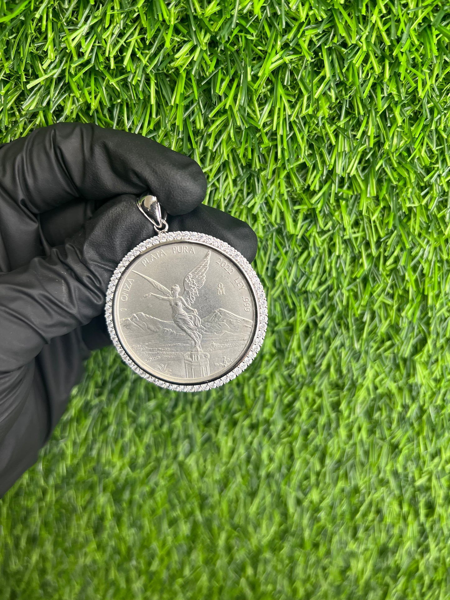 CZ Centenario Pendant .999 Silver