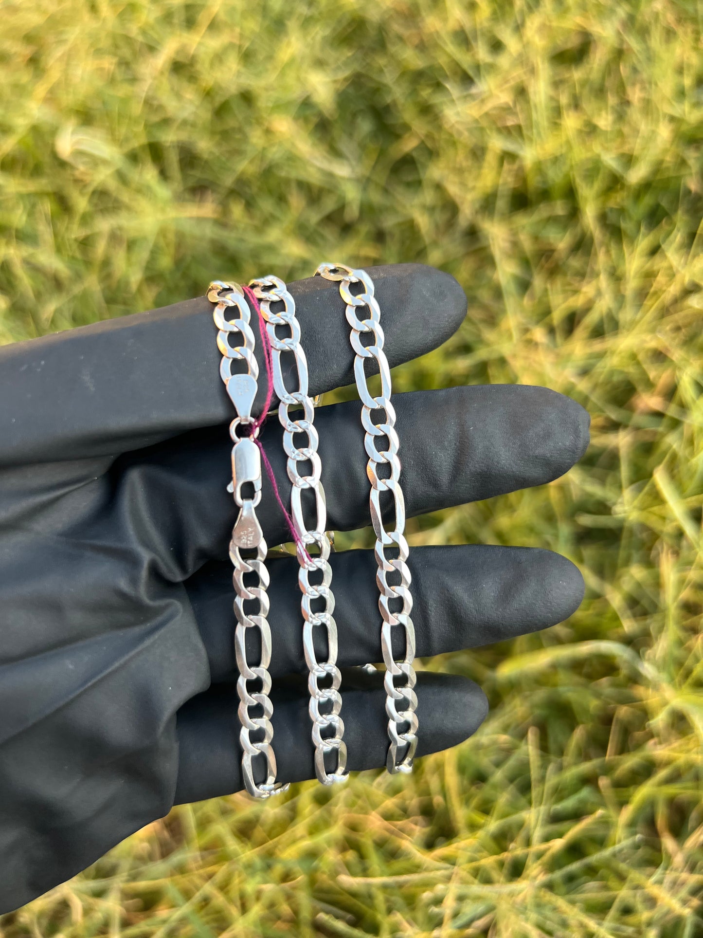 6mm Figaro Diamond Cut Chain￼