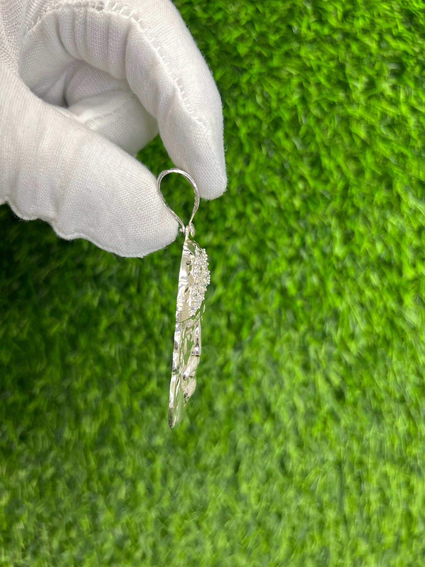 Jesus CZ Crown Pendant