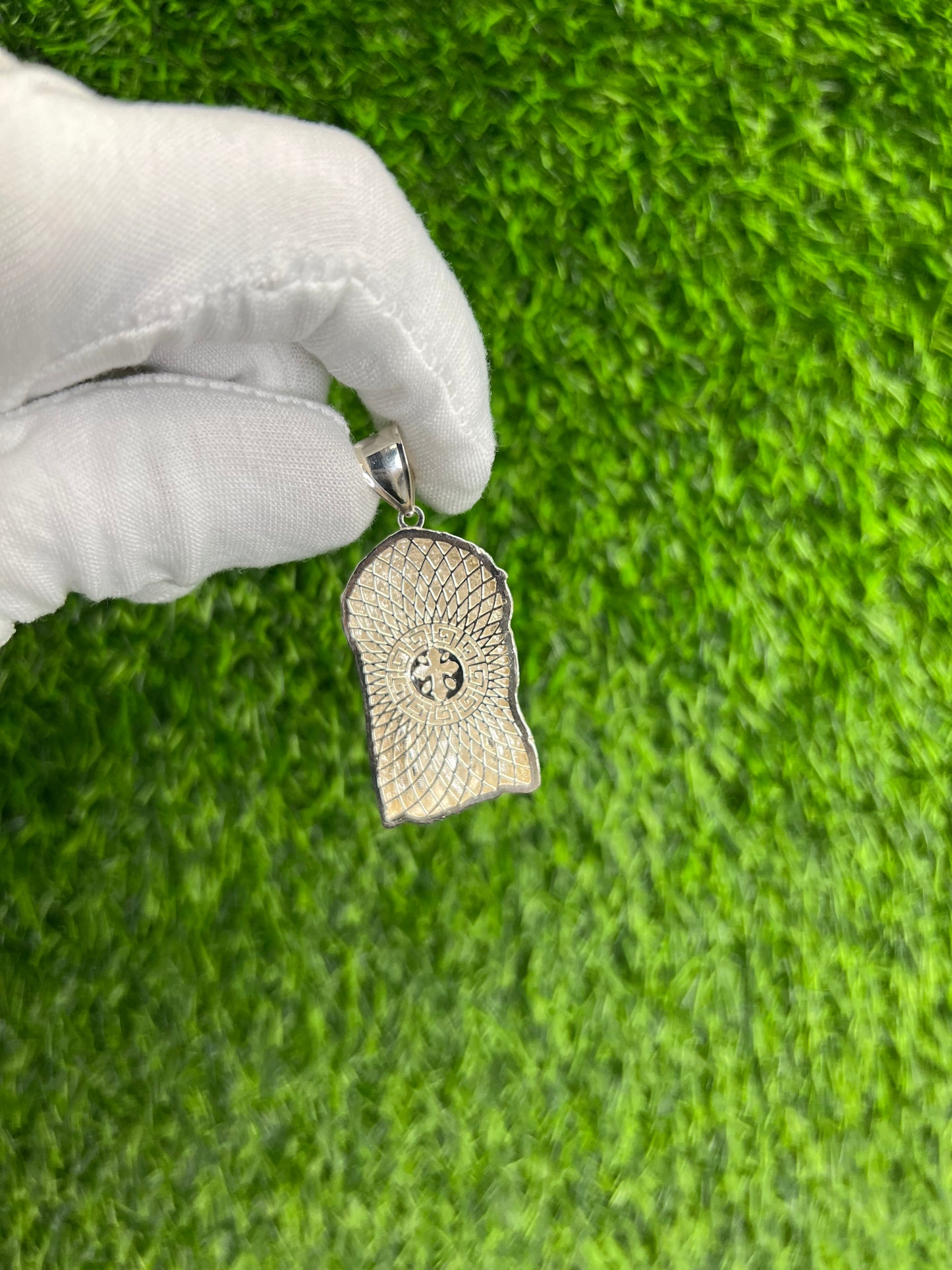 Jesus CZ Eye Pendant