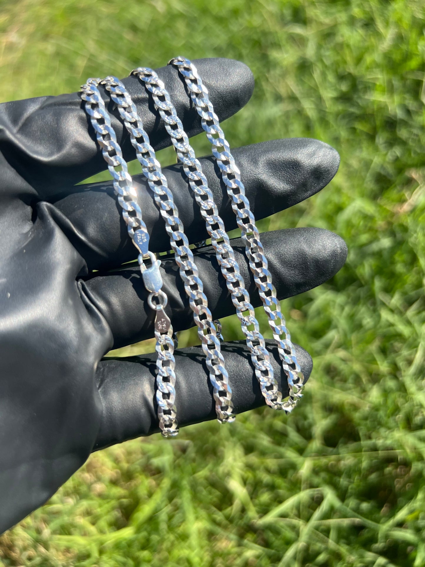 4.6mm Curb Diamond Cut Chain ￼