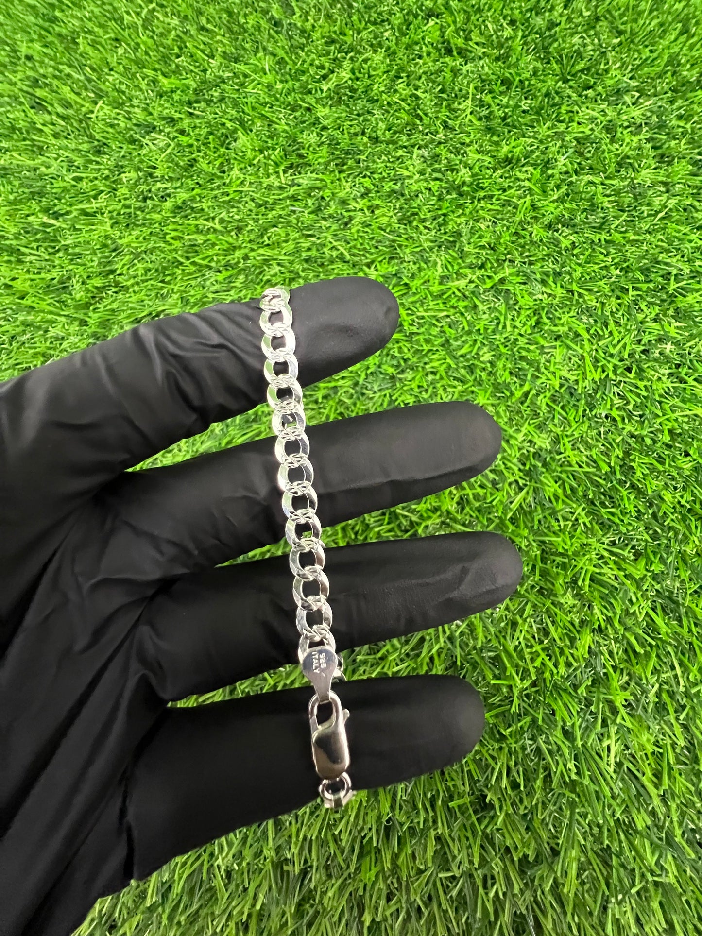 6.1mm Curb Diamond Cut Bracelet