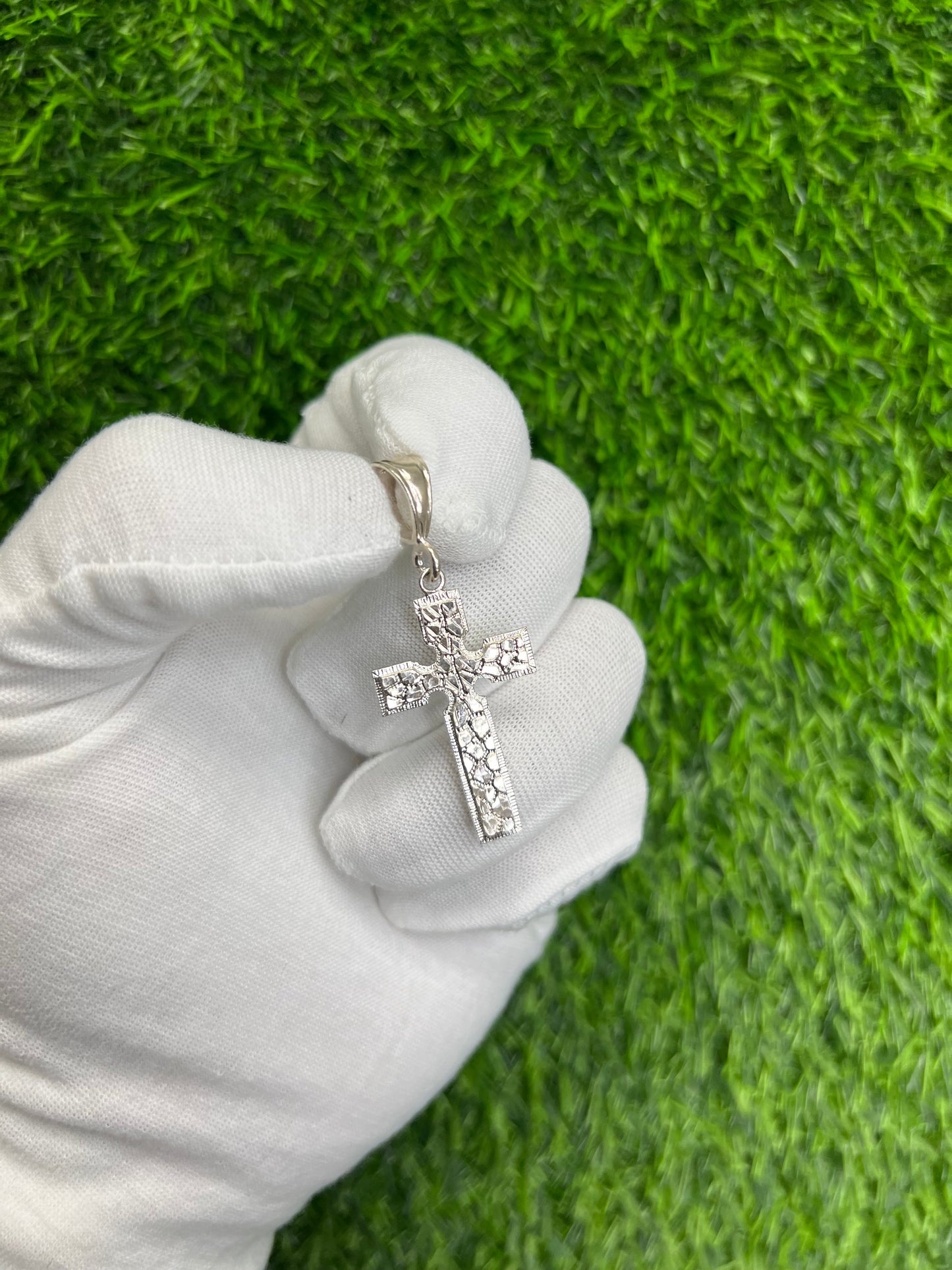 Full Nugget Cross Pendant