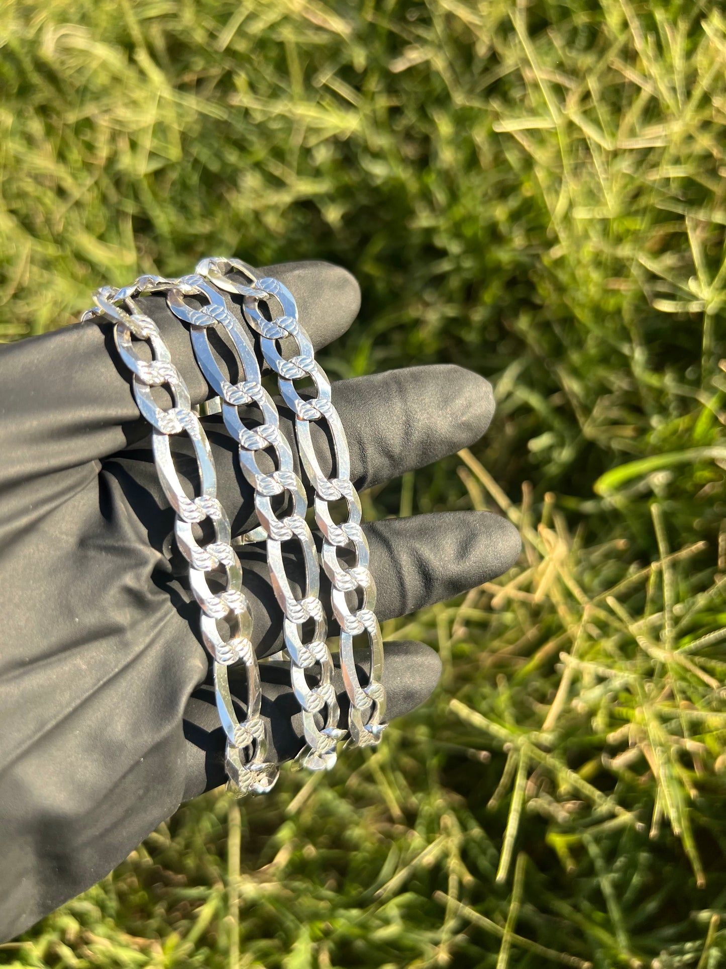 10mm Figaro Diamond Cut Chain