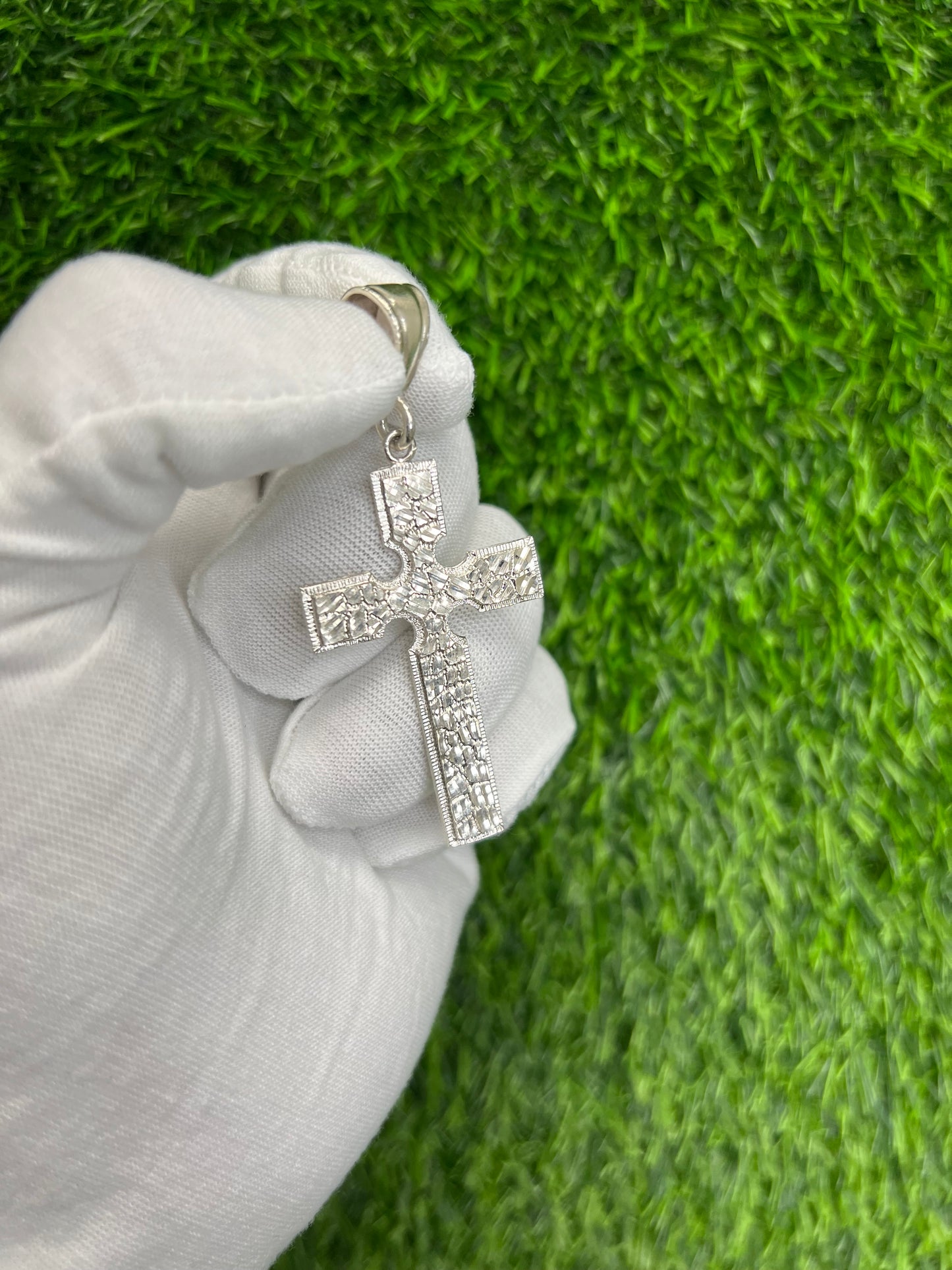 Full Nugget Cross Pendant