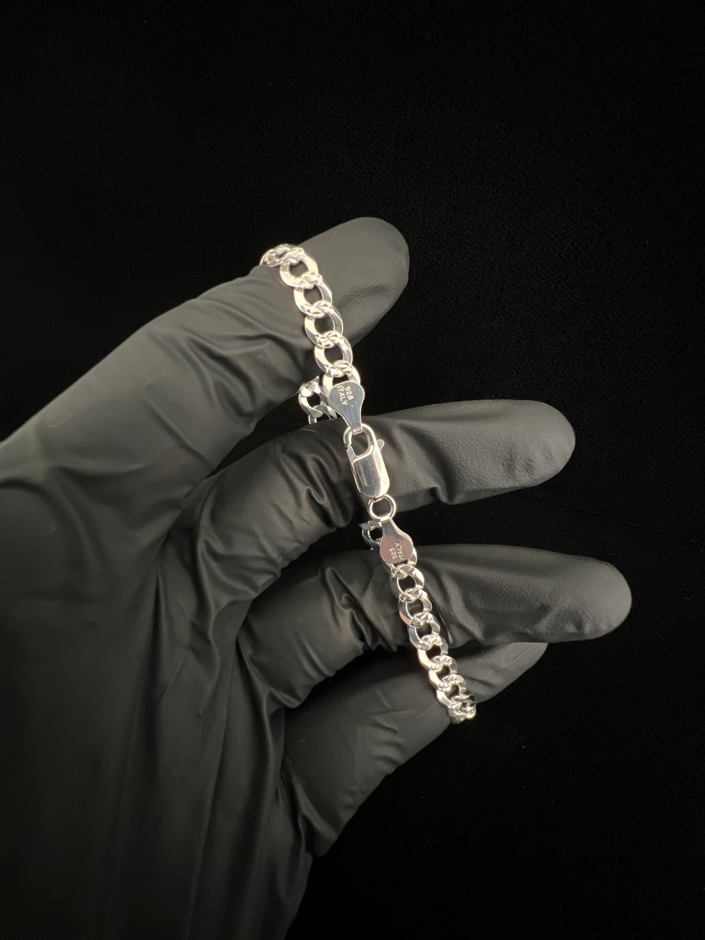 6.1mm Curb Diamond Cut Bracelet