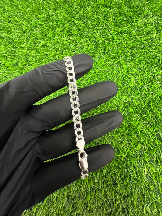 6.1mm Curb Diamond Cut Bracelet