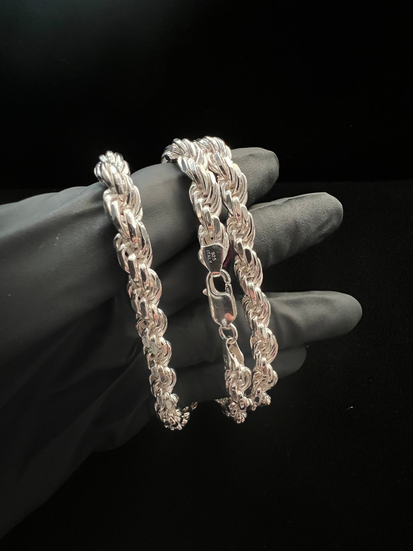 7.5mm Diamond Cut Rope Chain