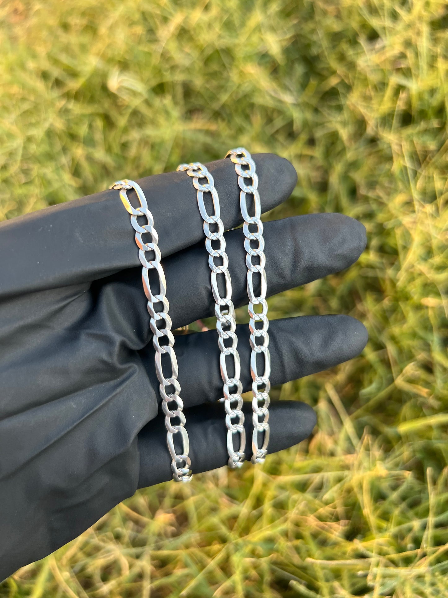 6mm Figaro Diamond Cut Chain￼