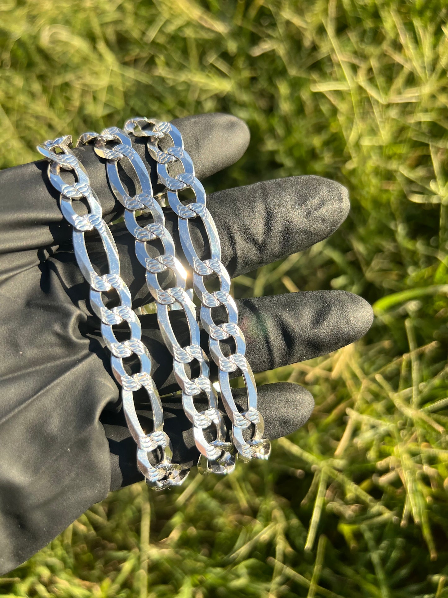 10mm Figaro Diamond Cut Chain