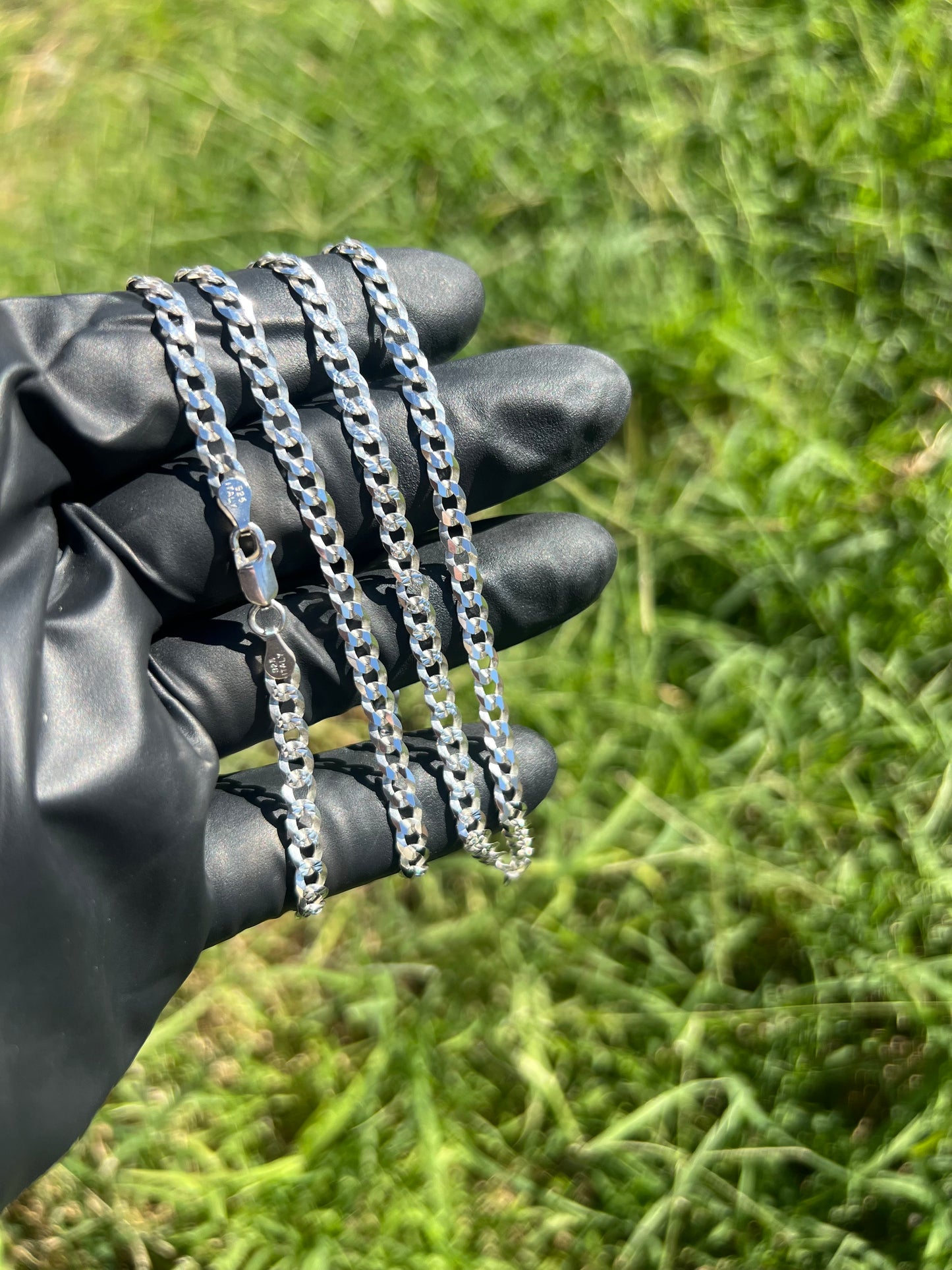 4.6mm Curb Diamond Cut Chain ￼