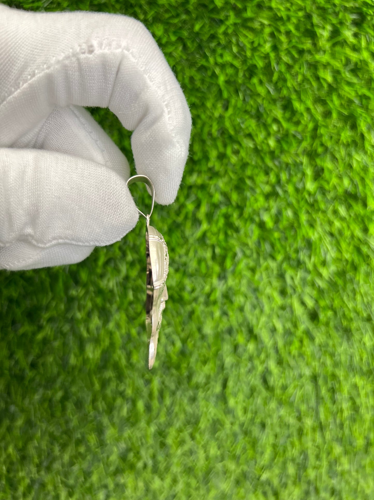 Diamond Cut Sad Jesus Face Pendant