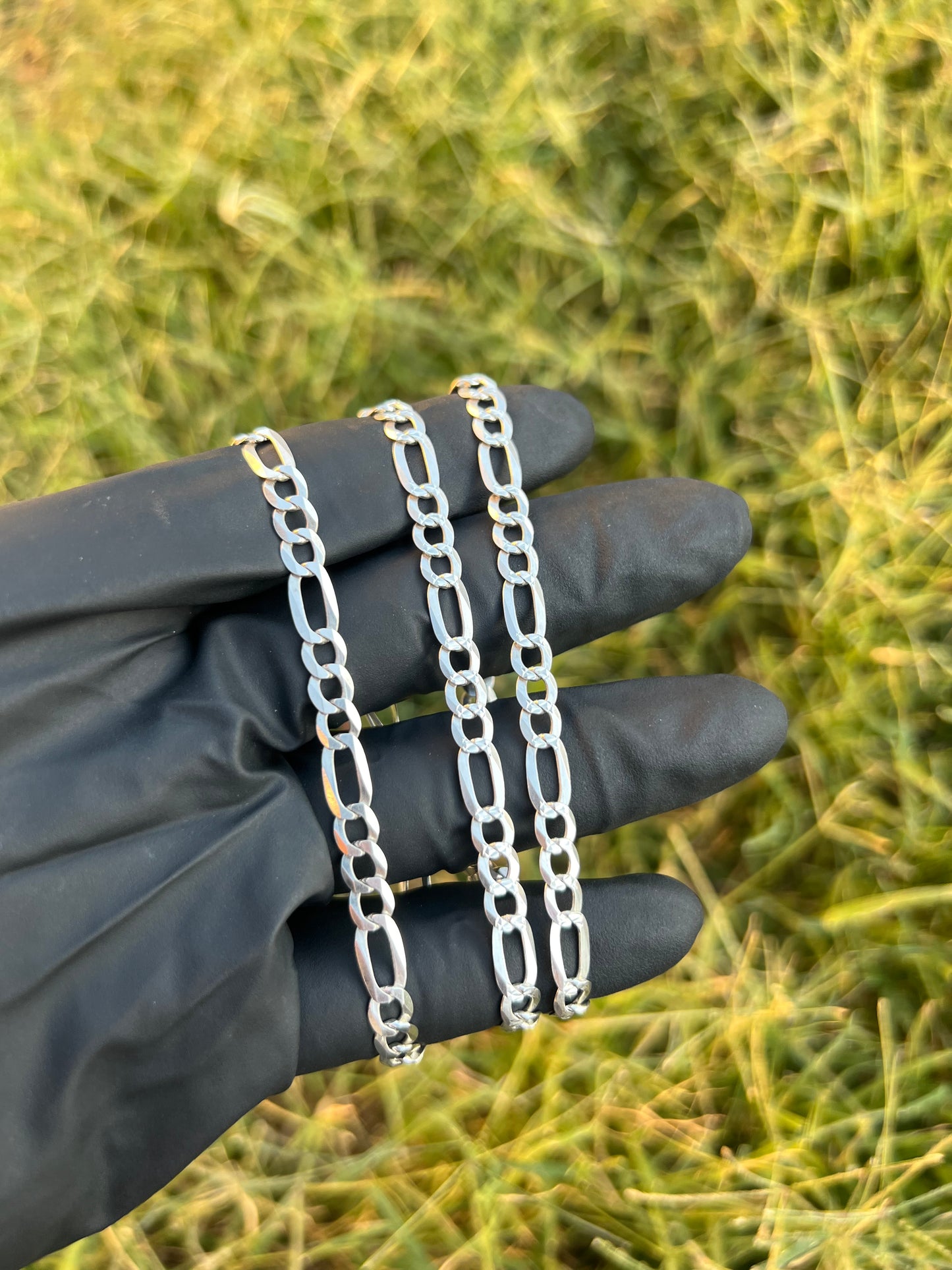 6mm Figaro Diamond Cut Chain￼